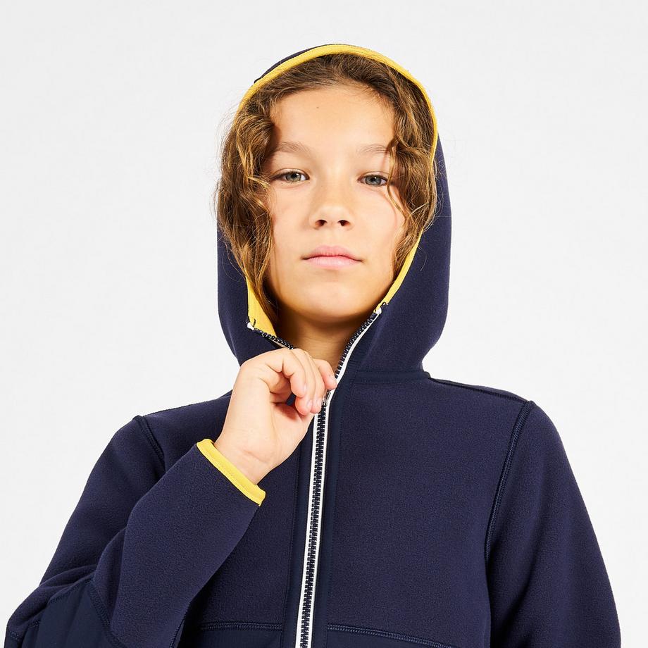 TRIBORD  Giacca in pile bambino calda reversibile vela poliestere 
