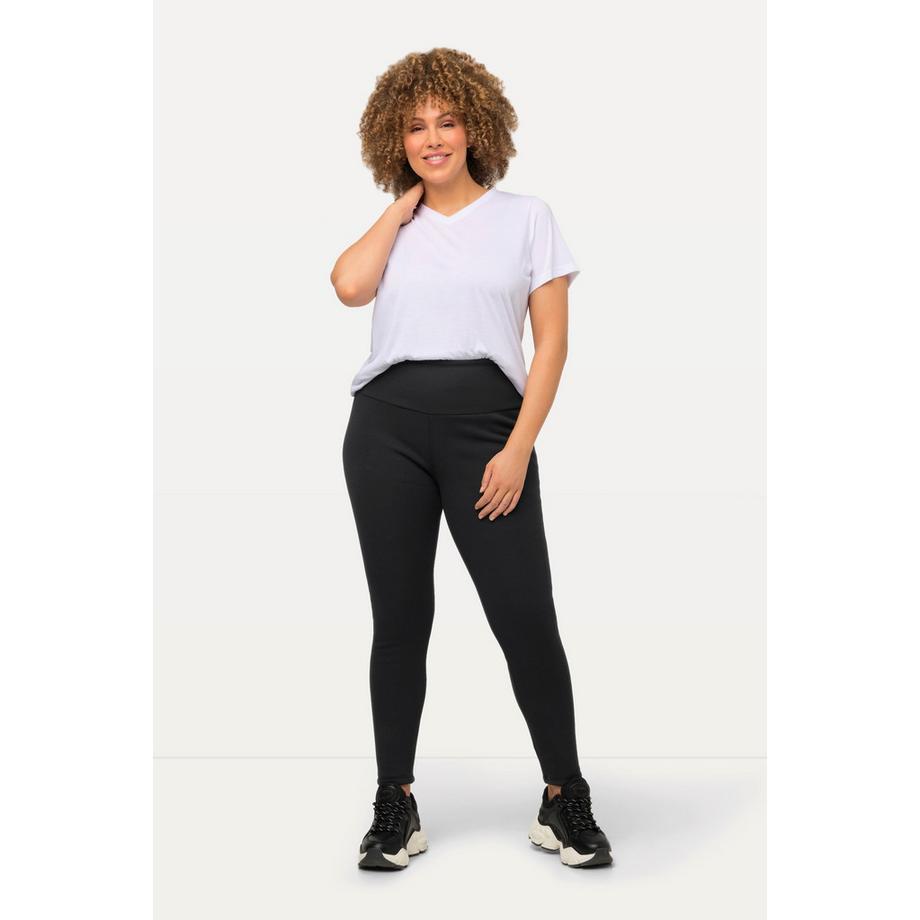 Ulla Popken High Waist Leggings mit Webfellfutter  