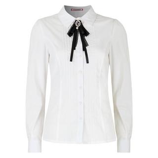 Joe Browns Weisses Hemd mit Schmuckbrosche  