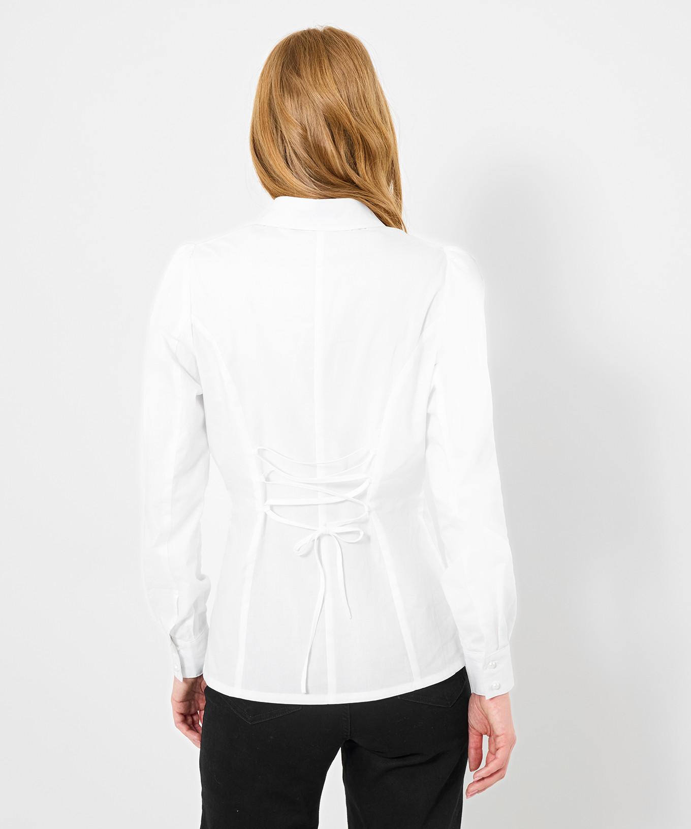 Joe Browns Weisses Hemd mit Schmuckbrosche  