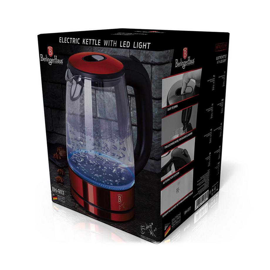 Berlinger Haus Wasserkocher 1.7L Metallic Line Burgundy Edition  