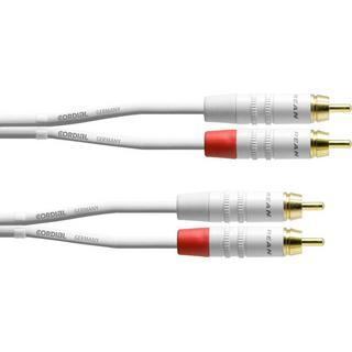 Cordial  Audio-Kabel CFU 3 CC-SNOW Cinch - Cinch 3 m 