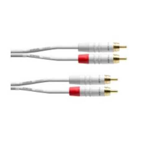 Cordial  Cordial CFU 3 CC-SNOW Audio-Kabel 3 m 2 x RCA Weiß 