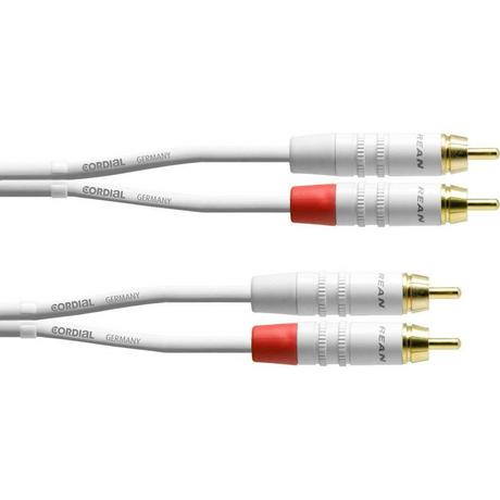 Cordial  Audio-Kabel CFU 3 CC-SNOW Cinch - Cinch 3 m 