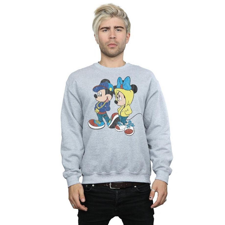 Disney Mickey et Minnie Mouse Sweatshirt Col Rond  