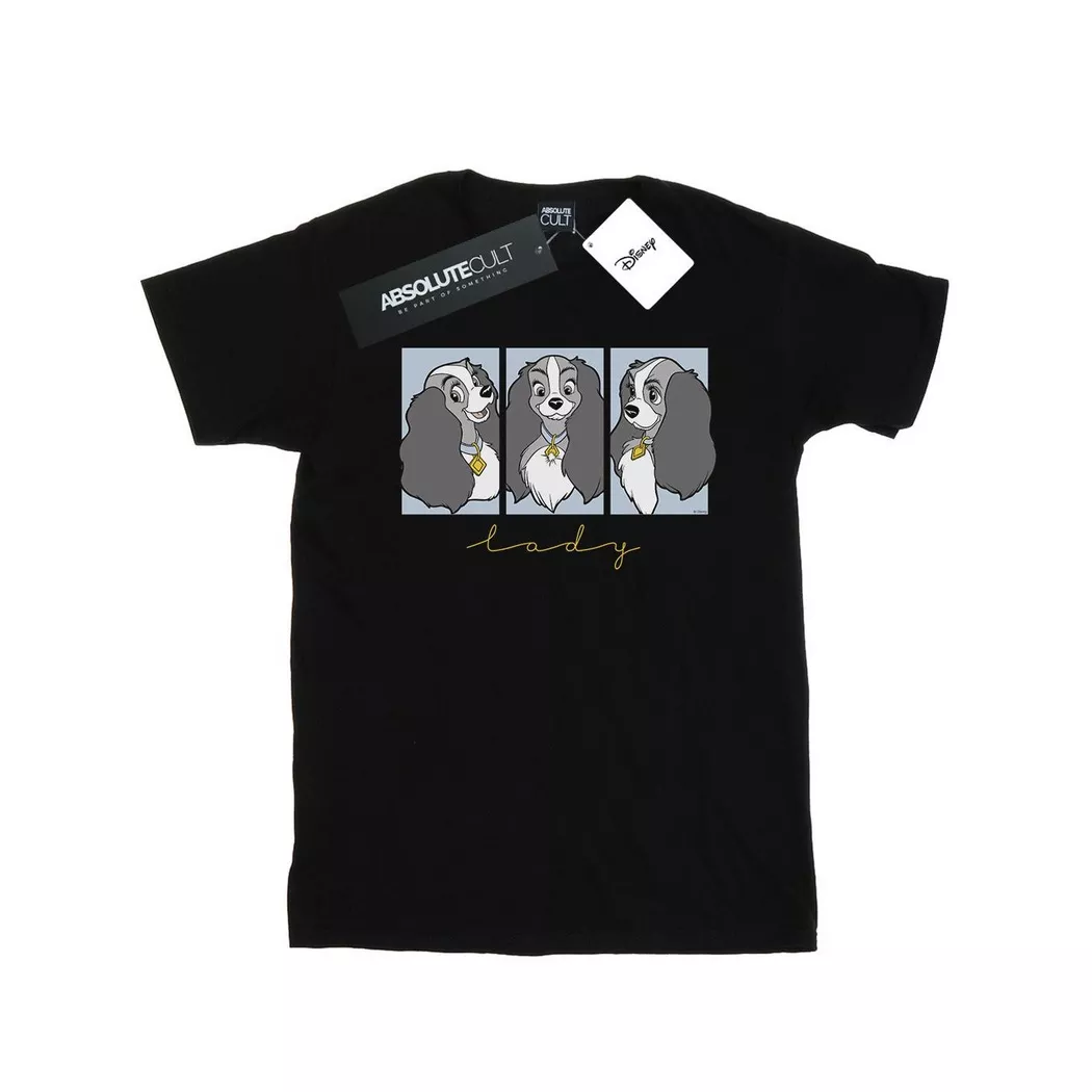 Disney - Lady And The Tramps TShirt, für Damen, Schwarz, Größe XL