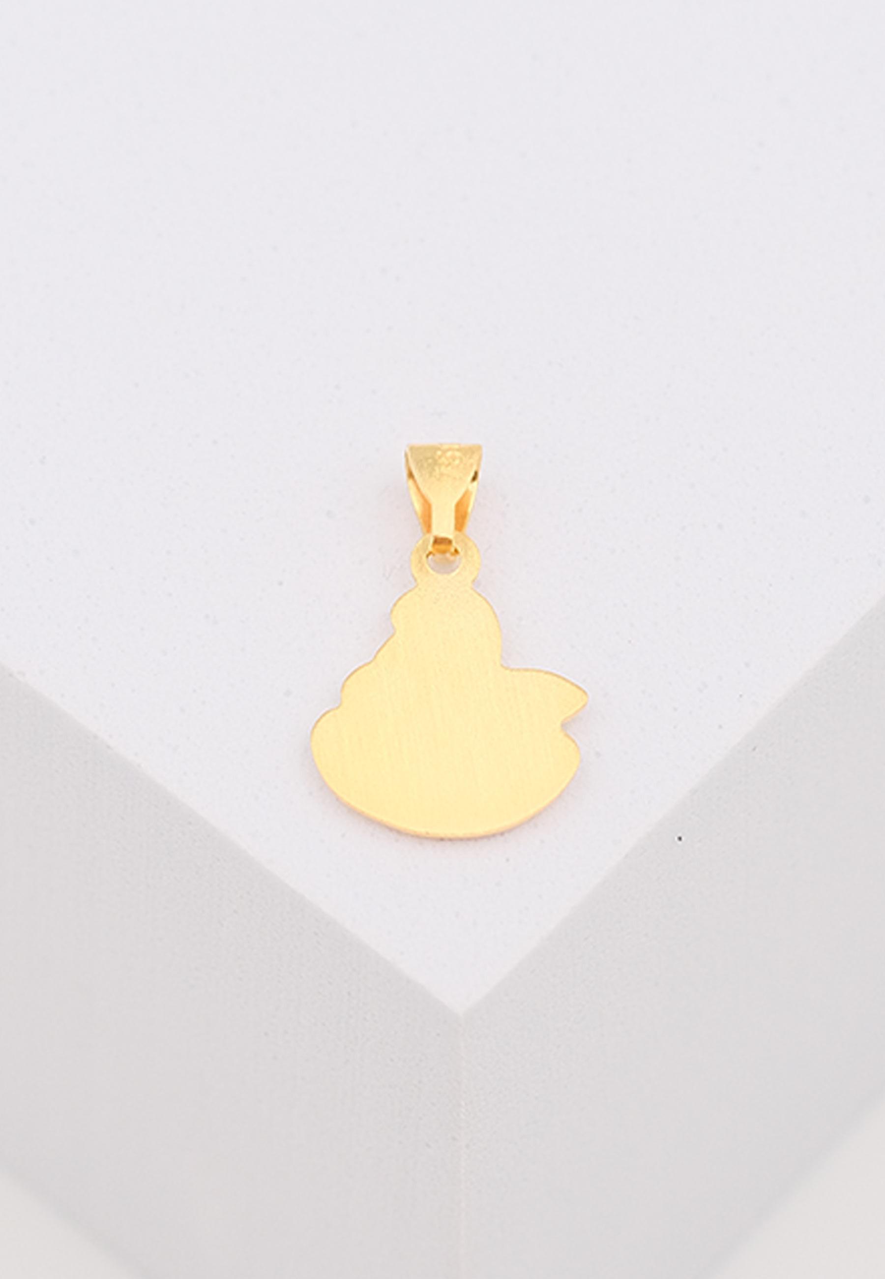 MUAU Schmuck  Pendentif médaille ange sur nuage or jaune 750 