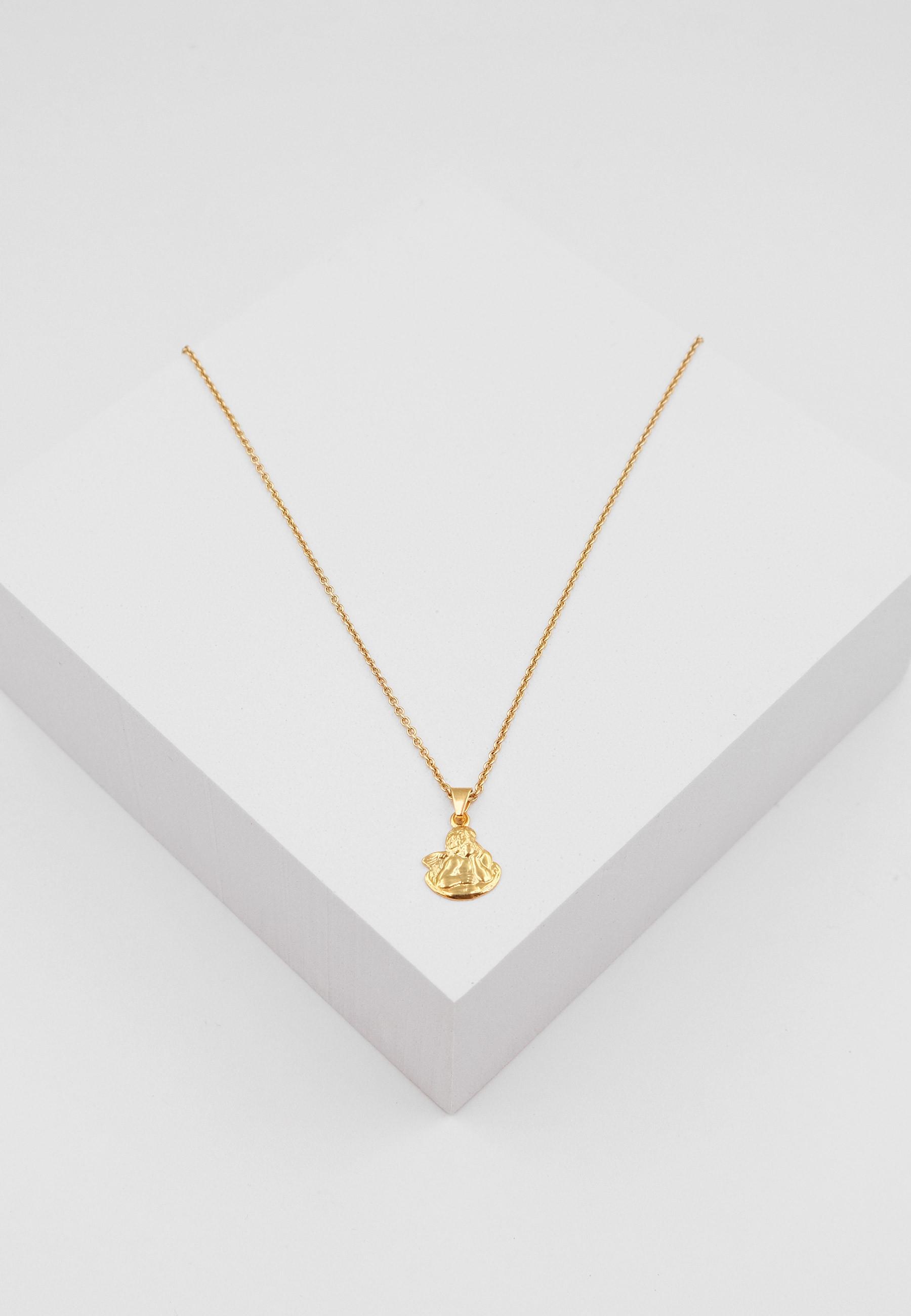 MUAU Schmuck  Anhänger Medaille Engel auf Wolke Gelbgold 750 