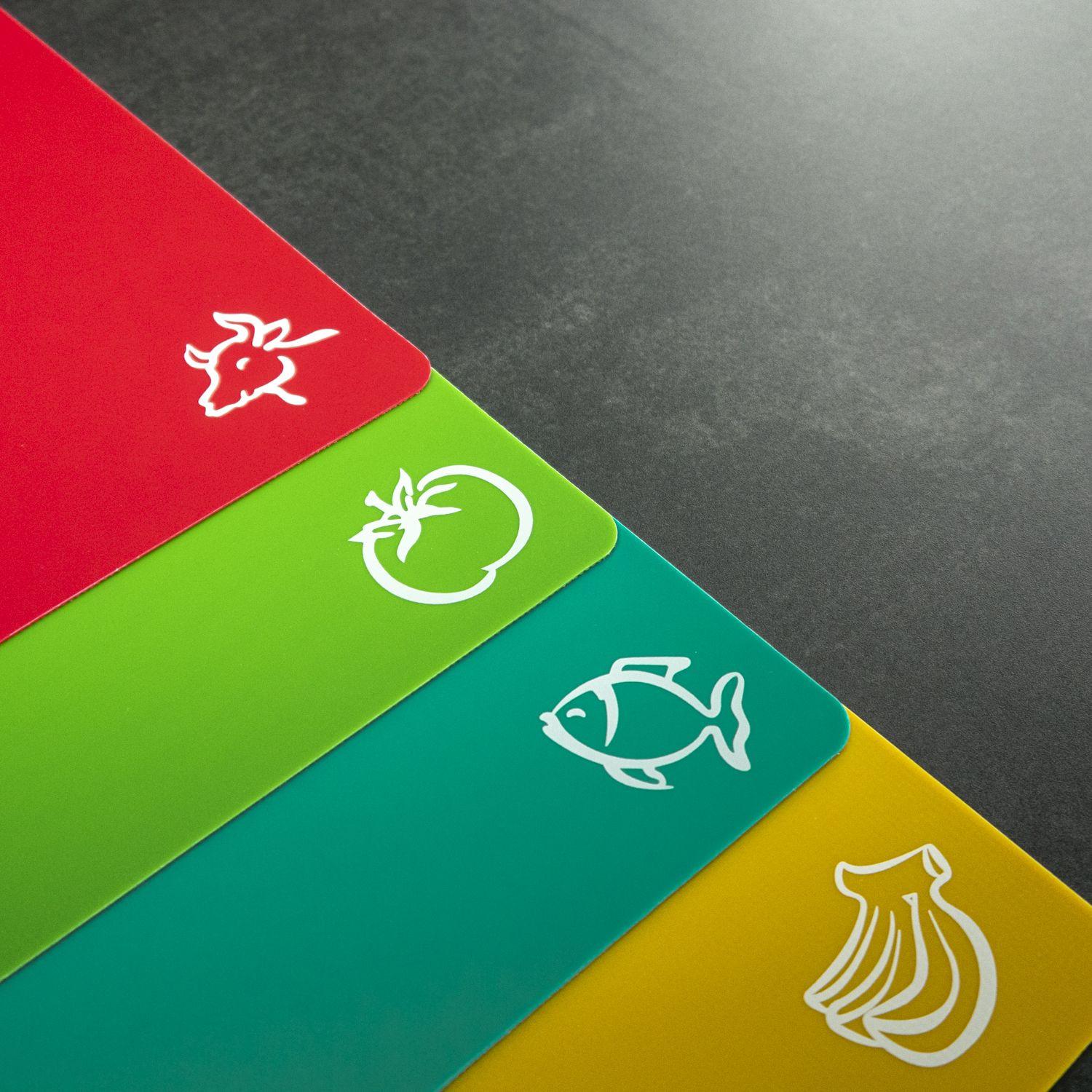 Intirilife 4x Schneidebretter flexible Schneidematte  