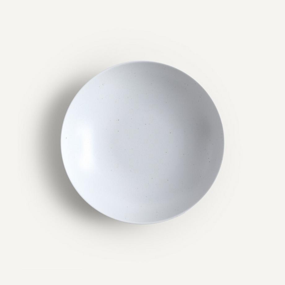 Lot de 4 assiettes creuses en porcelaine mouchetée