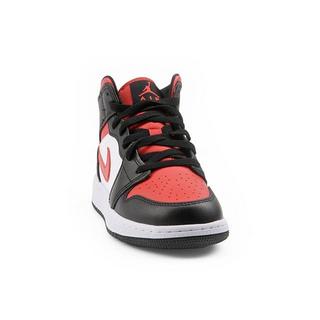 NIKE  Air Jordan 1 Mid - Black Fire Red (GS) 