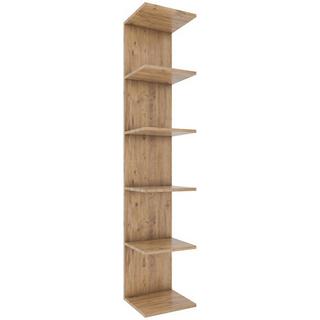 VCM Holzregal hängend | platzsparendes Regal | Maße: H. 180 x B. 35 x T. 30 cm | Elegantes Regal hängend | Aufbewahrungsregal | Bücherregal | Wandboard -  
