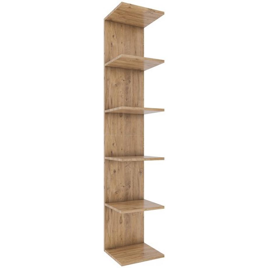 VCM Holzregal hängend | platzsparendes Regal | Maße: H. 180 x B. 35 x T. 30 cm | Elegantes Regal hängend | Aufbewahrungsregal | Bücherregal | Wandboard -  