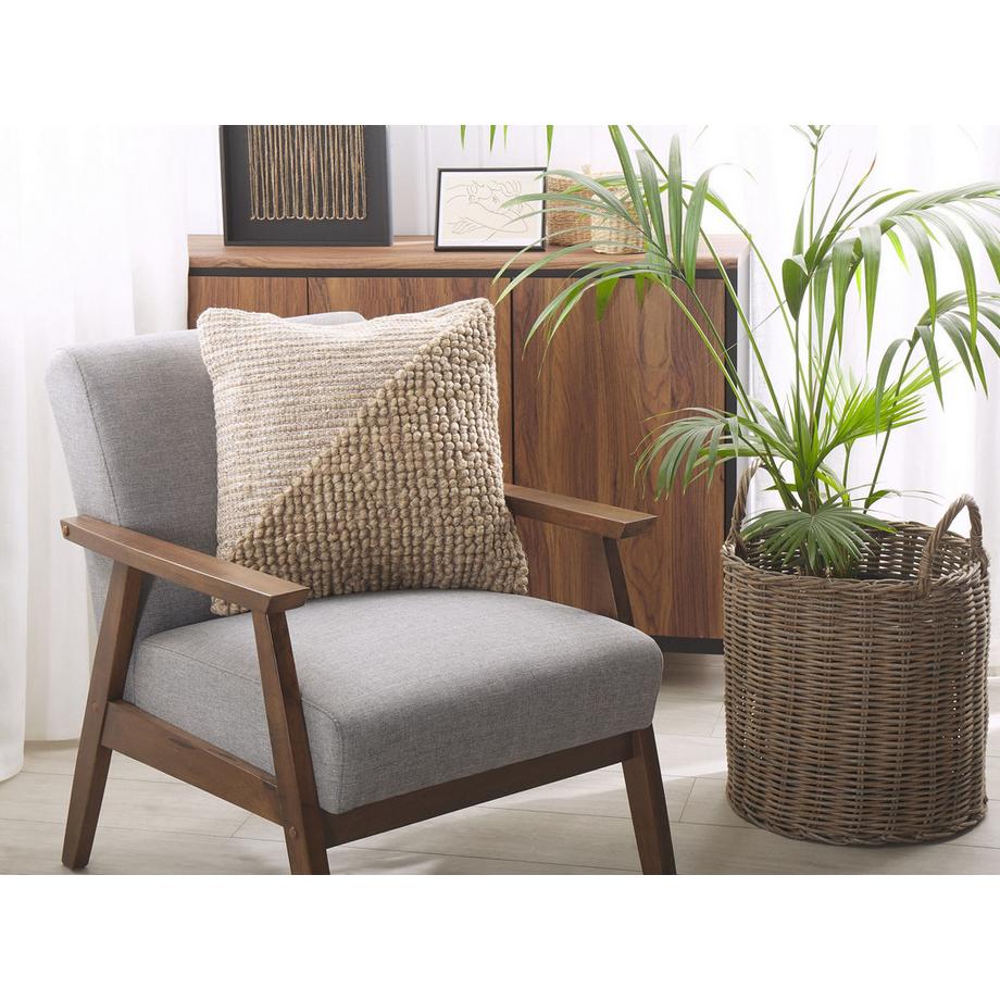 Beliani Lot de 2 coussins décoratifs en Coton Boho ASLANAPA  