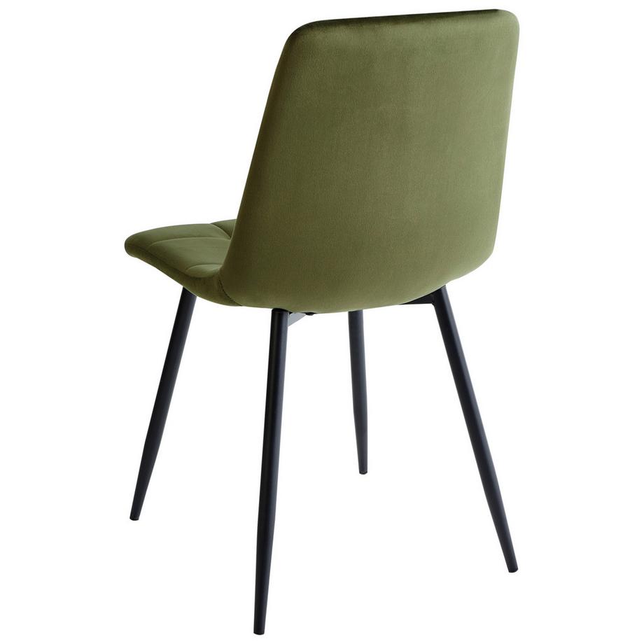 Beliani Lot de 4 chaises de salle à manger en Velours  POWELL  