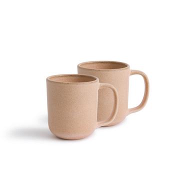 Lot de 2 mugs en grès émaillé