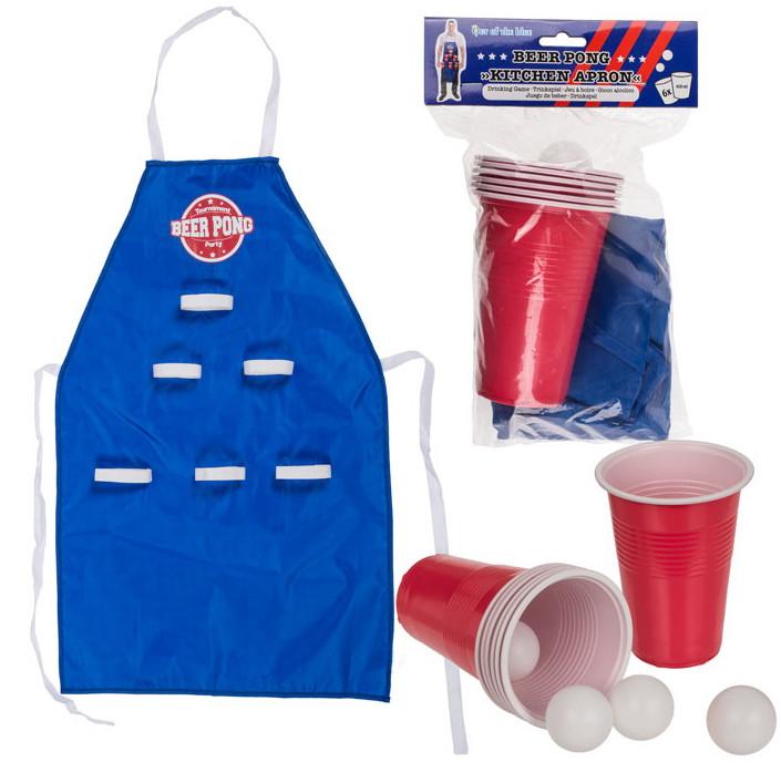 Goldbuch  Goldbuch Trinkspiel Schürze Beer-Pong, mit 6 Becher à 450ml, 80x50cm und 4 Bällen 