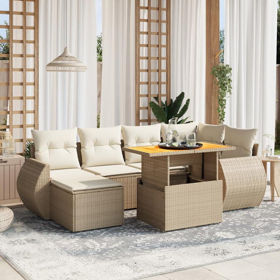 VidaXL set divano da giardino Polirattan  