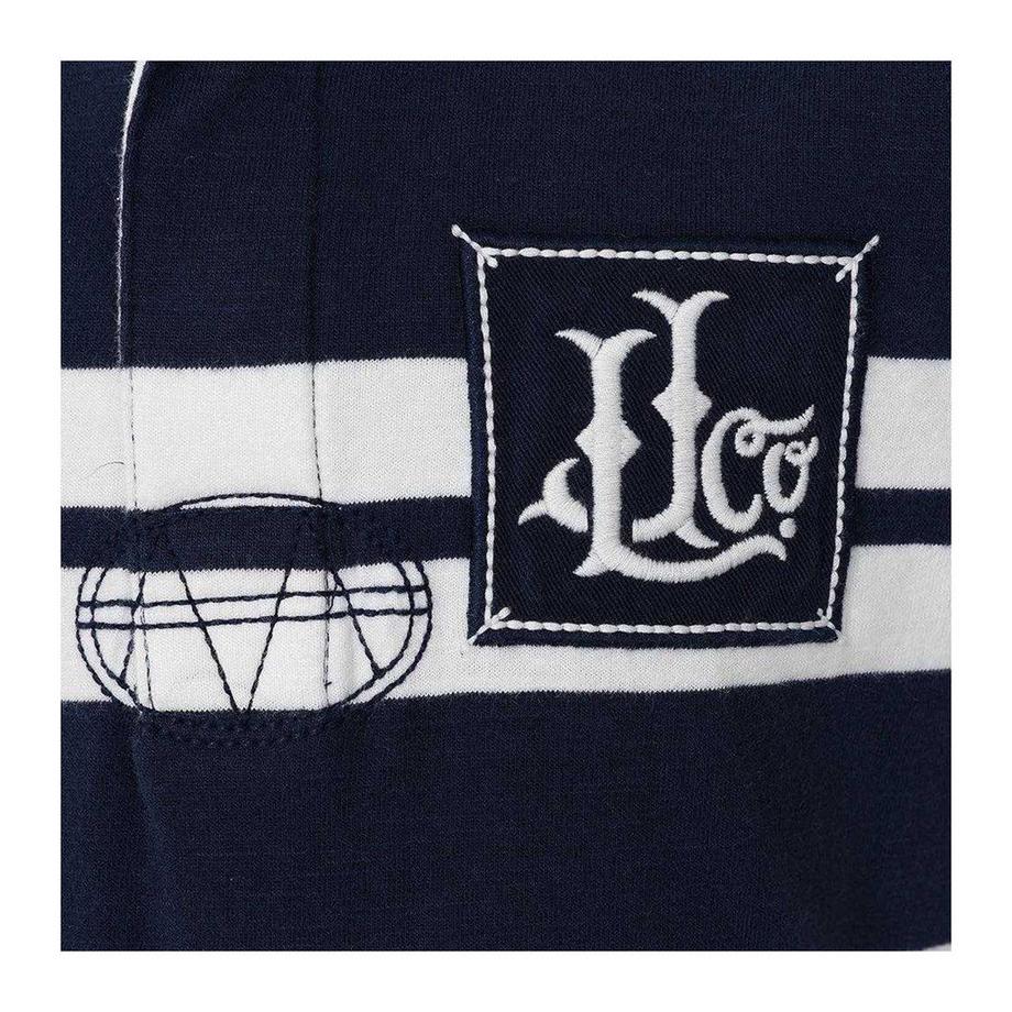 Lazy Jacks  Polo manches courtes rugby motiftyle rayure double 