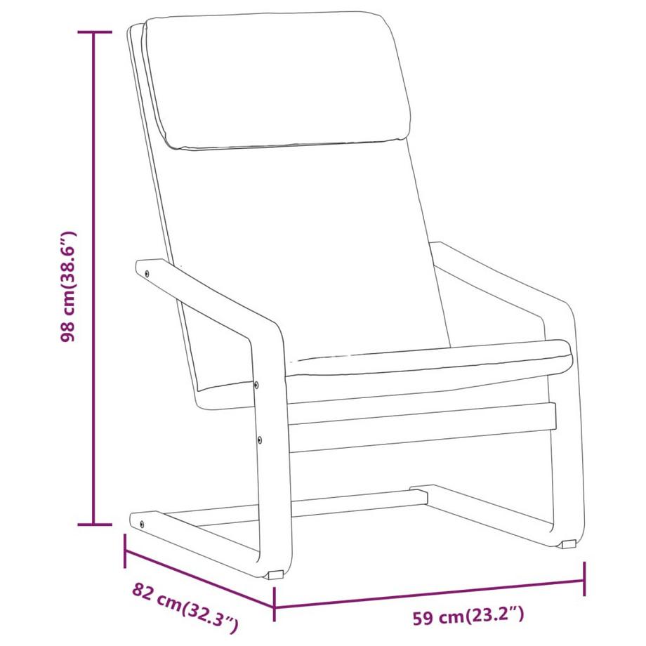 VidaXL Chaise de détente tissu  
