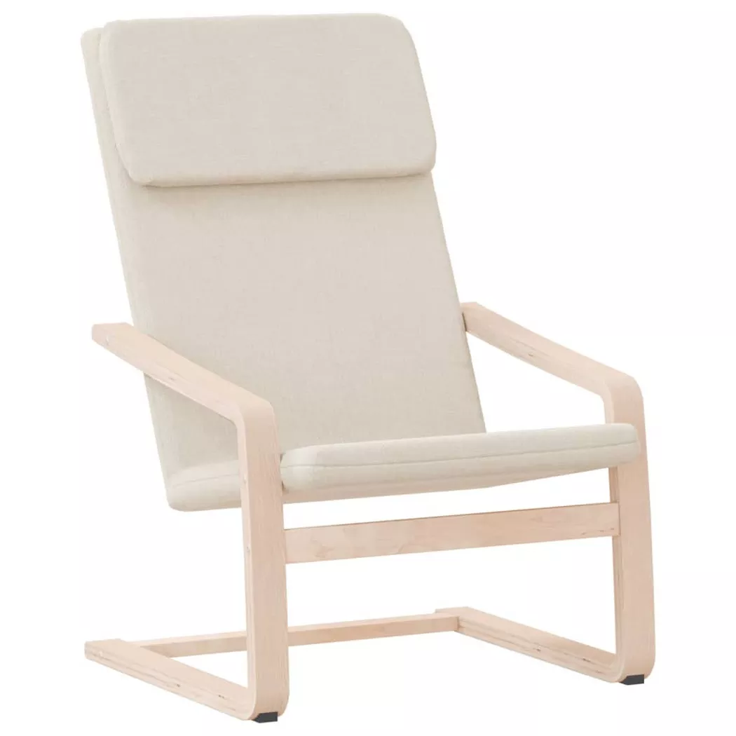 Chaise de relaxation Crème Tissu Vidaxl