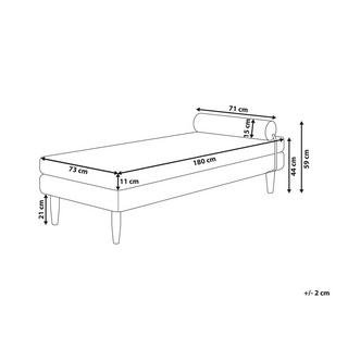 Beliani Chaiselongue aus Samtstoff Modern USSEL  