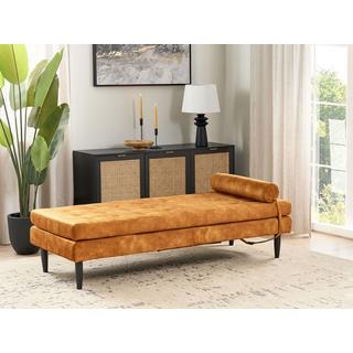 Beliani Chaiselongue aus Samtstoff Modern USSEL  