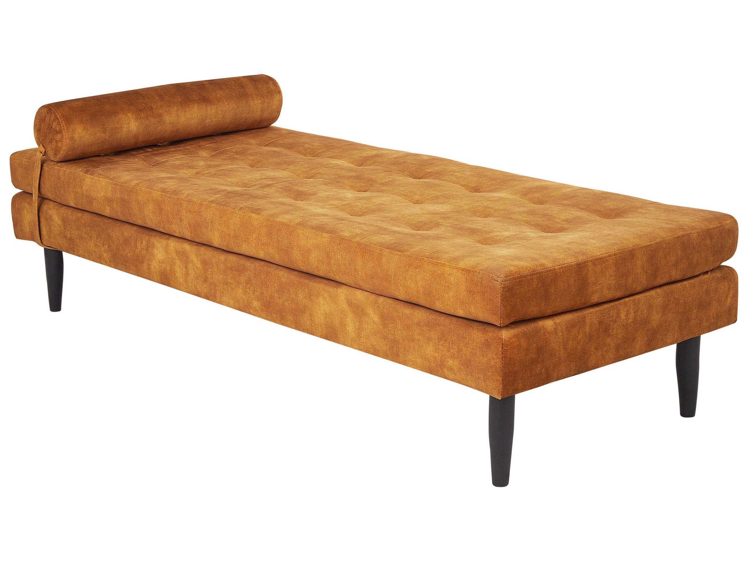 Beliani Chaiselongue aus Samtstoff Modern USSEL  