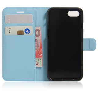 Cover-Discount  iPhone SE / 8 / 7 - Custodia in pelle blu chiaro 