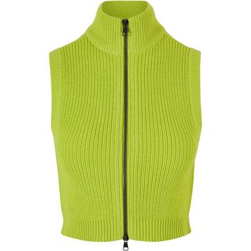 ärmellose kurze strickjacke, damen