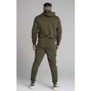 Sik Silk  Kapuzenpullover Khaki Essential Zip Through Funnel Hoodie 