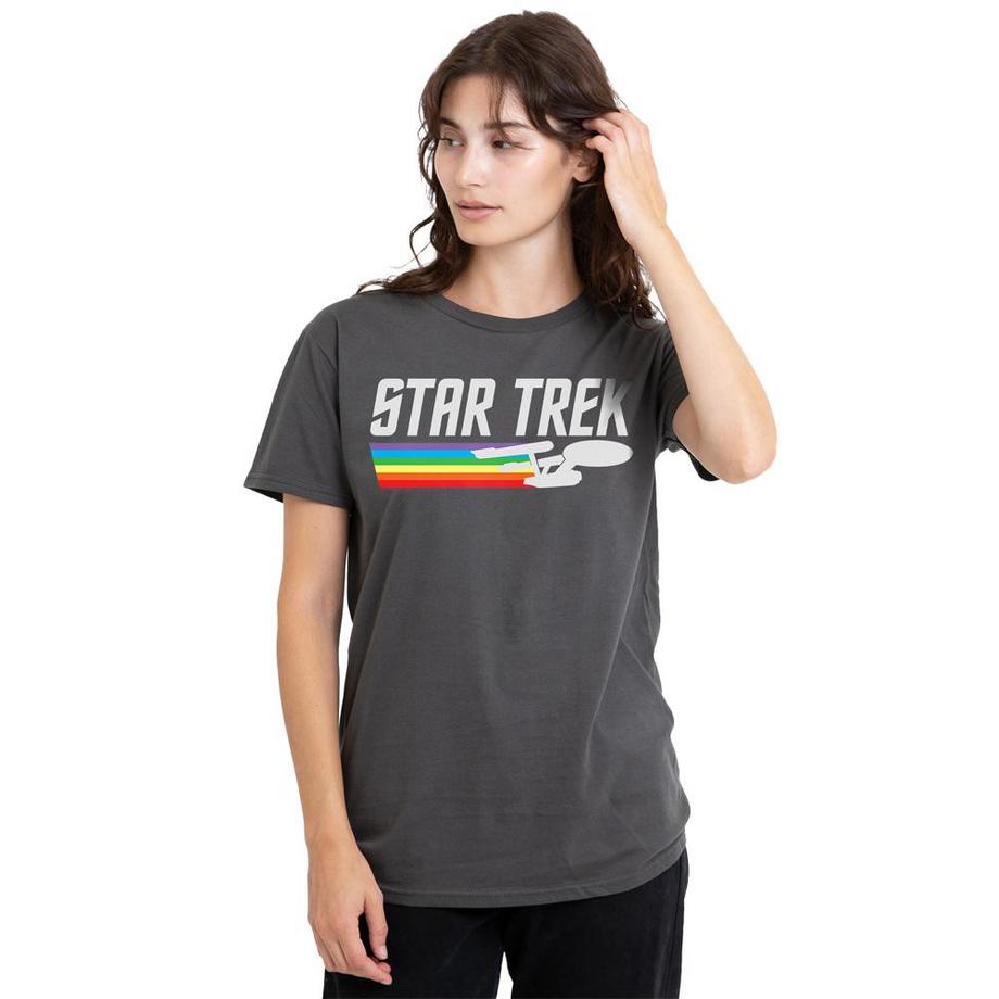 Star Trek Star Trek Regenbogen Logo T-Shirt  