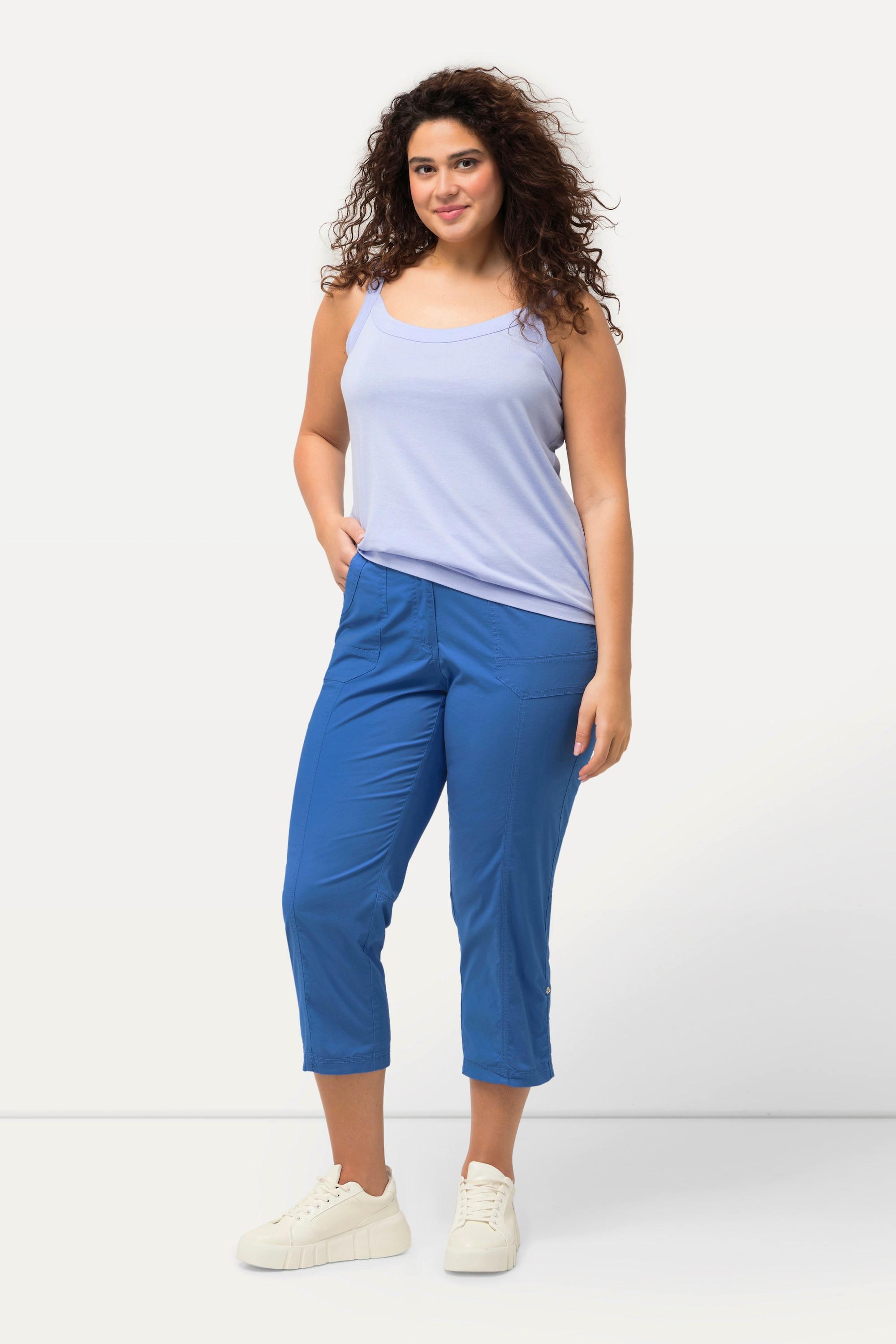 Ulla Popken  Pantalon cargo 7/8 avec attaches, taille confortable 