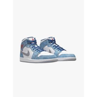 NIKE  Air Jordan 1 Mid French  Fire Red (GS) 