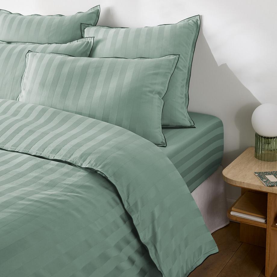 Housse de couette en satin de coton lavé