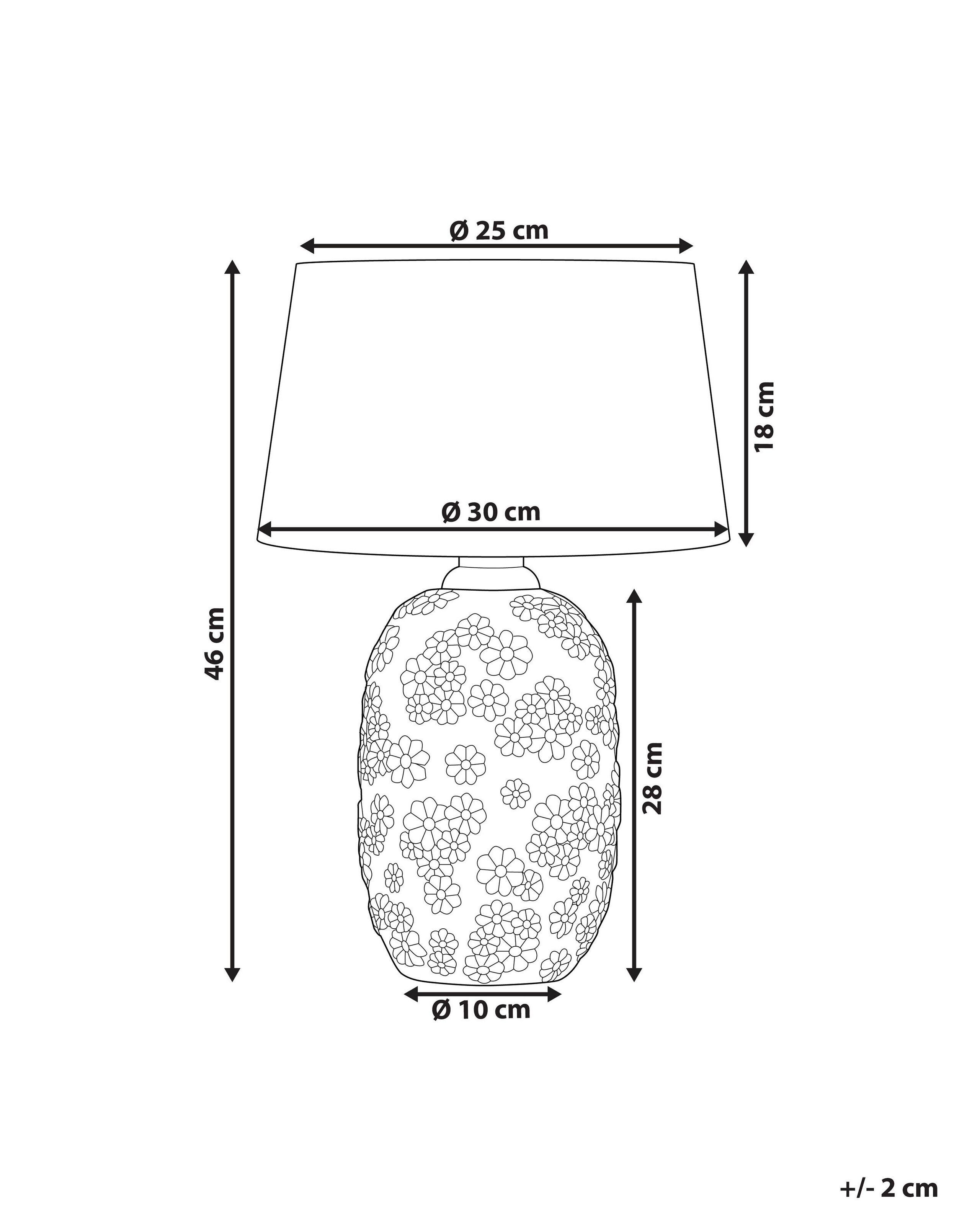 Beliani Lampada da tavolo en Ceramica Moderno FERREY  