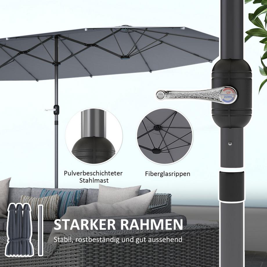 Outsunny Doppelsonnenschirm  