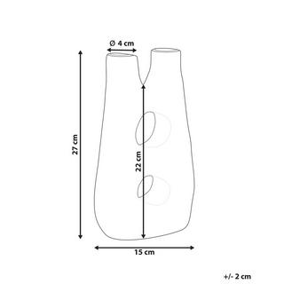 Beliani Blumenvase aus Steinzeug Retro UARU  