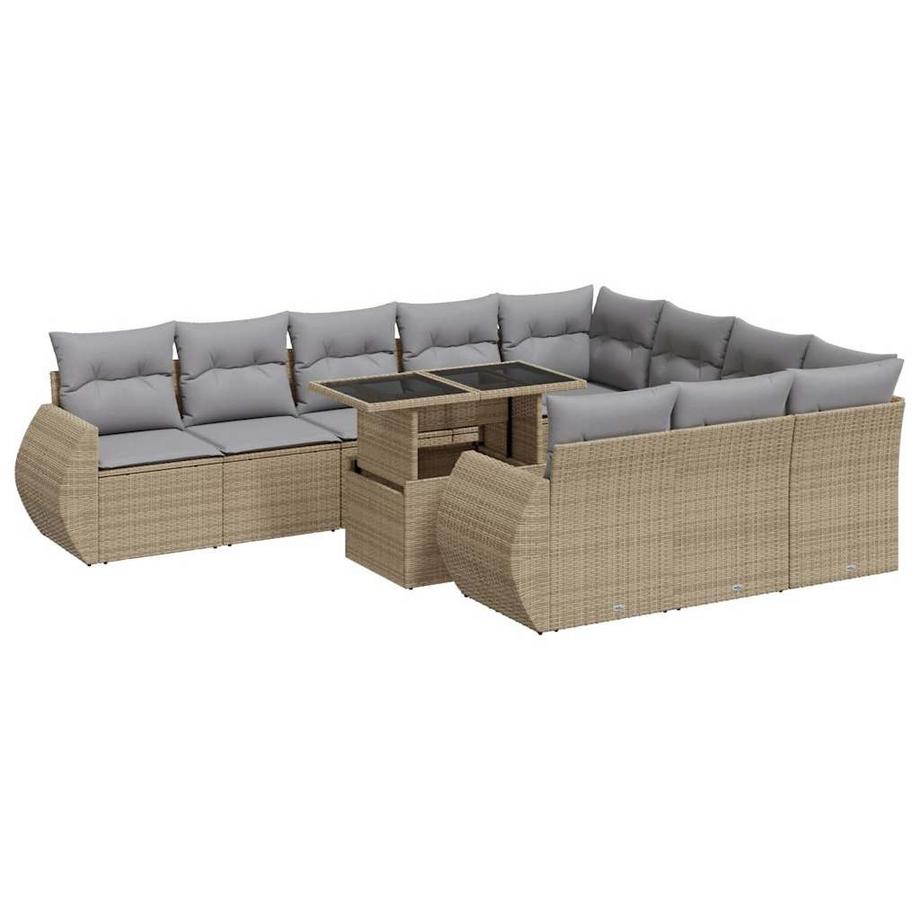 set di divani da giardino Polirattan