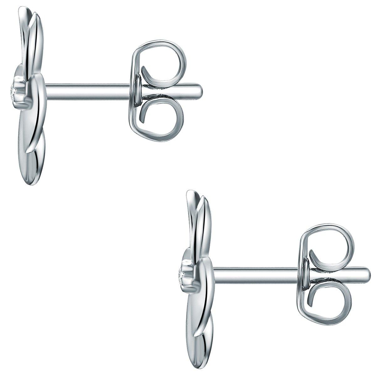 Lulu & Jane  Diamant-Ohrstecker Blume 