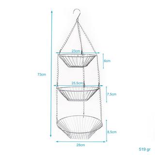 Intirilife Intirilife Panier suspendu de cuisine pour fruits et légumes  