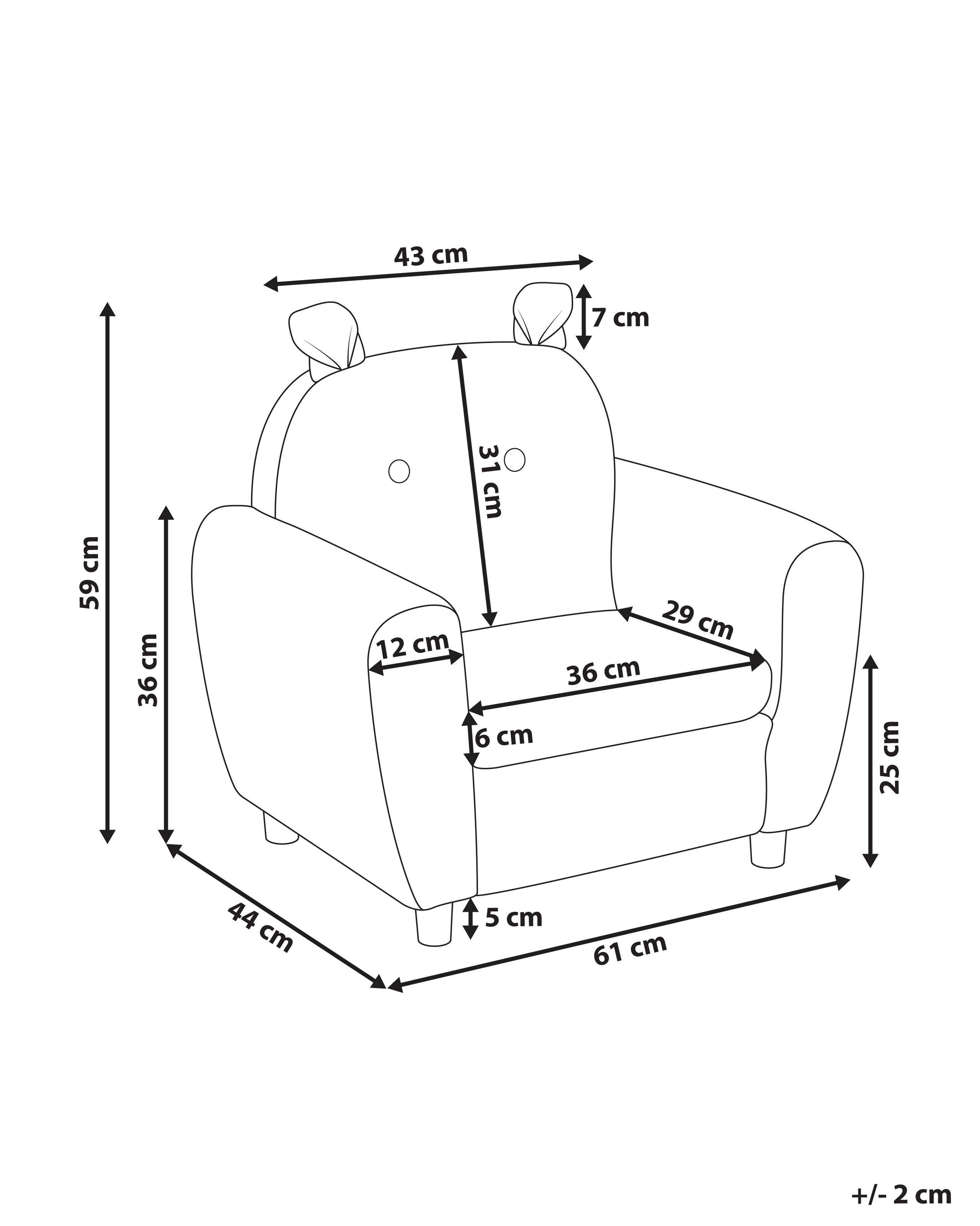 Beliani Chaise pour enfant en Polyester Moderne MARIBO  