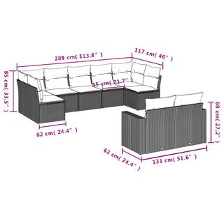 VidaXL Garten sofagarnitur poly-rattan  