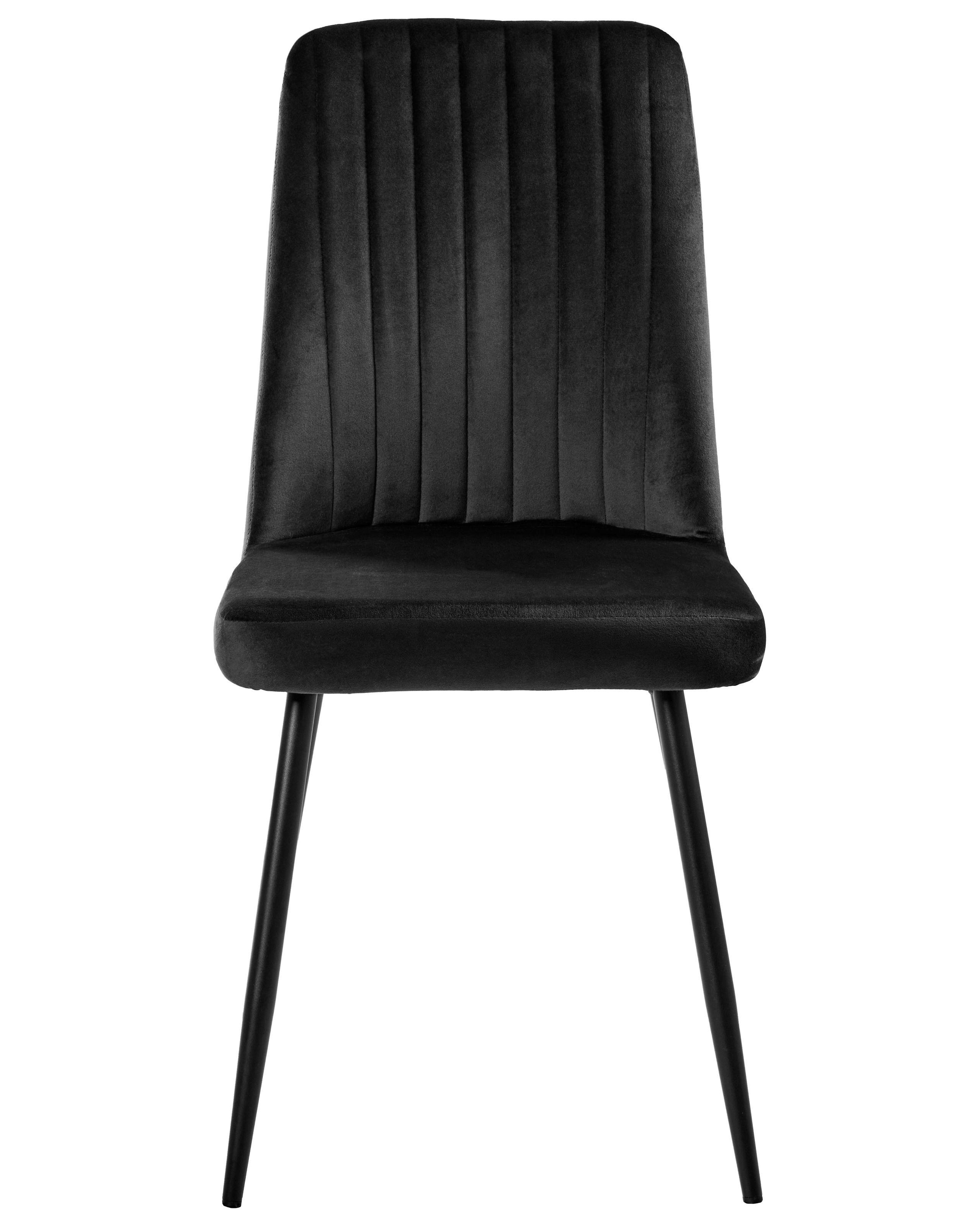 Beliani Set di 4 sedie da pranzo en Velluto Scandinavo KIRBY  