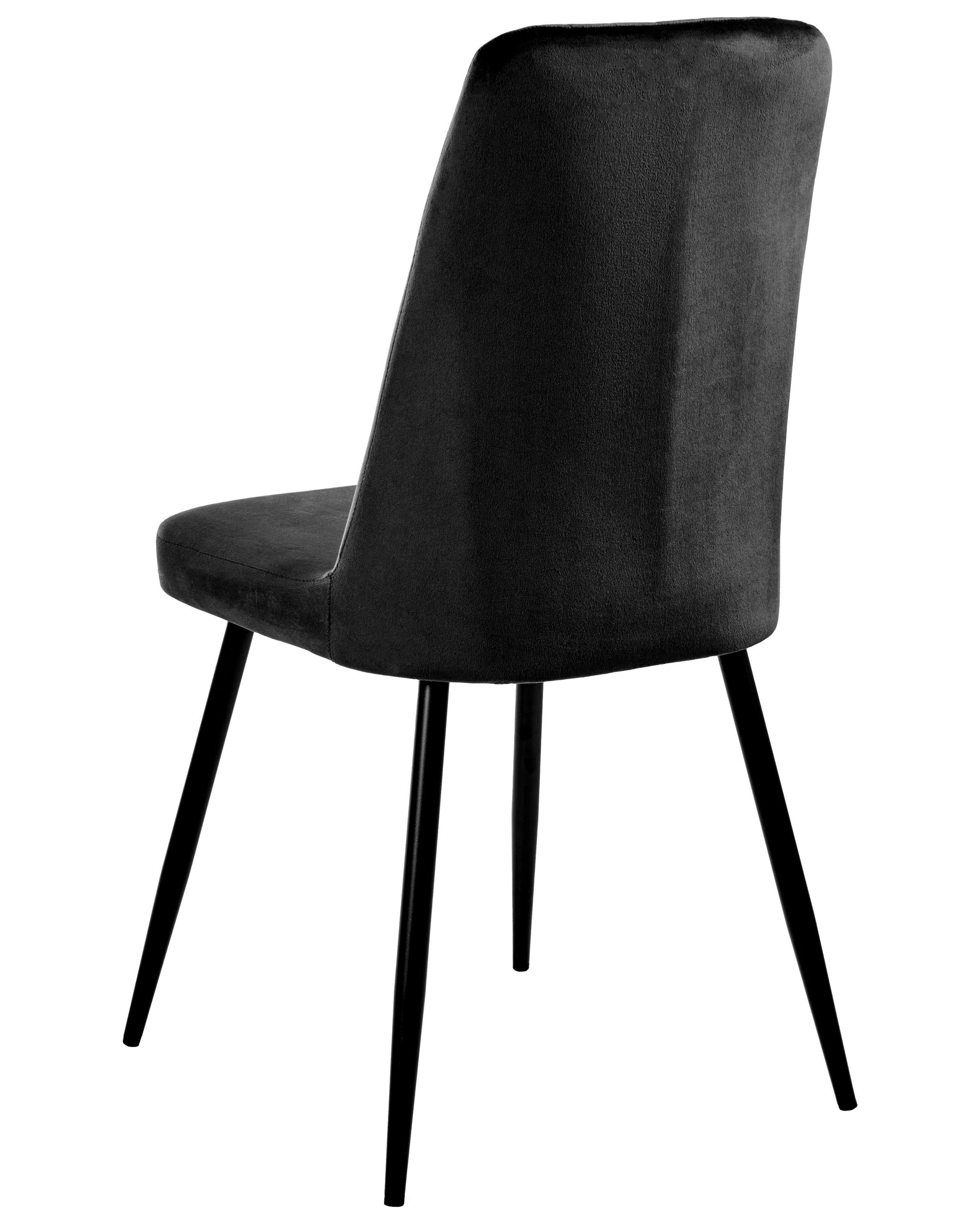 Beliani Set di 4 sedie da pranzo en Velluto Scandinavo KIRBY  