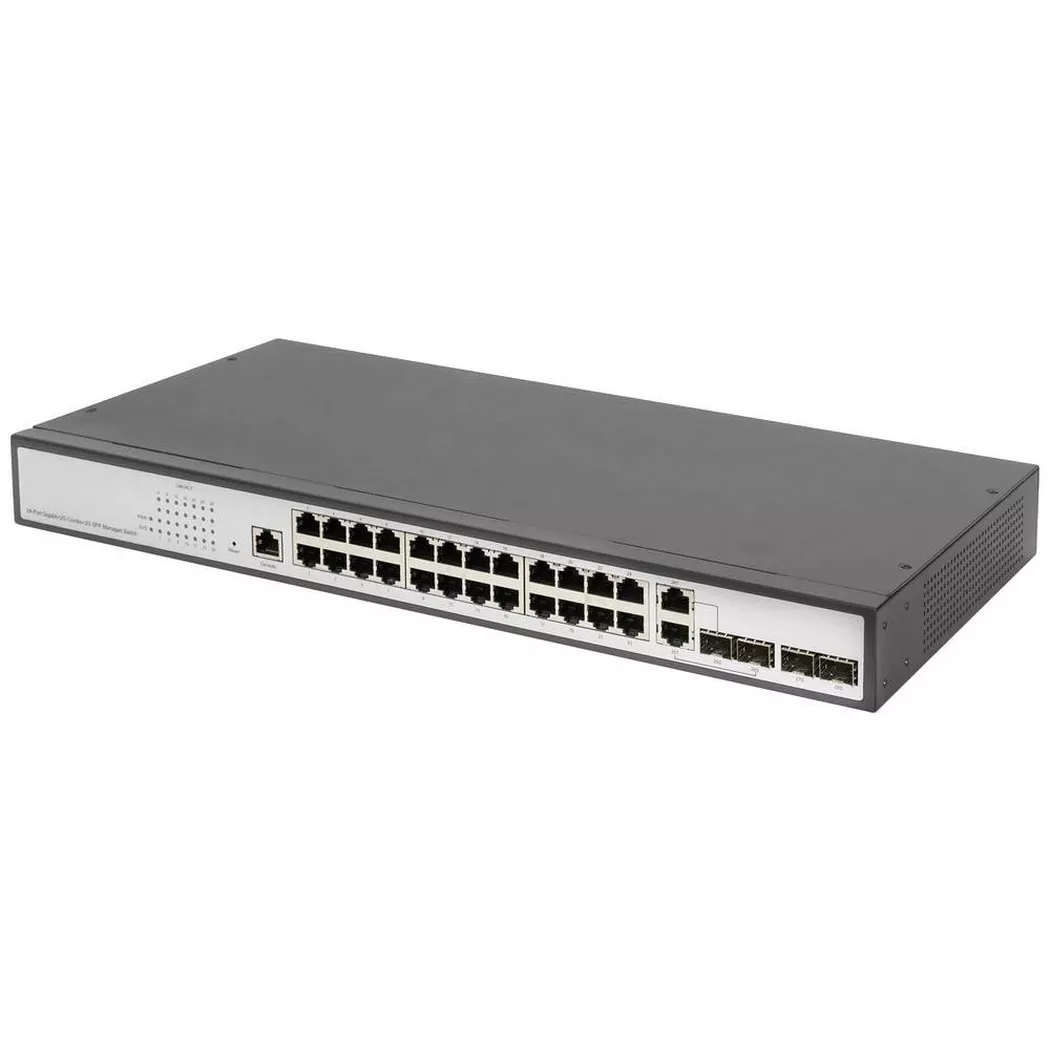 Digitus 24-Port Gigabit Switch. 19 Inch. Managed. 2 Uplinks