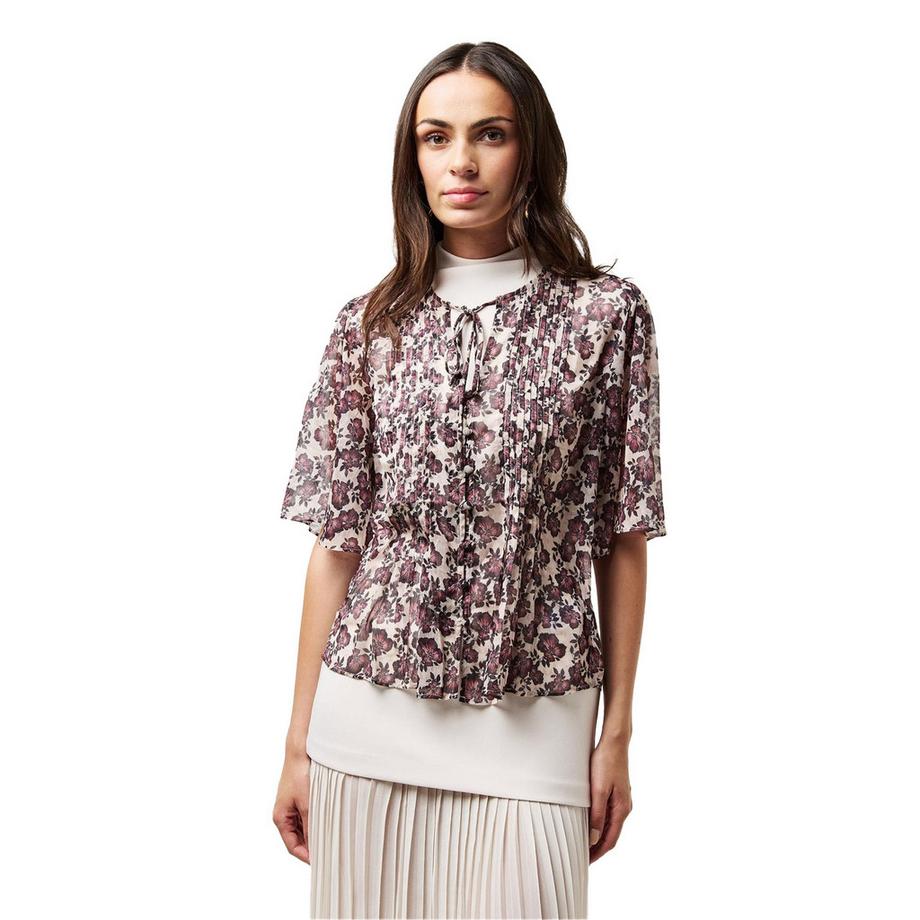 FRENCH CONNECTION  Blouse Manches Bouffantes Motiftyle Elysian Floral 