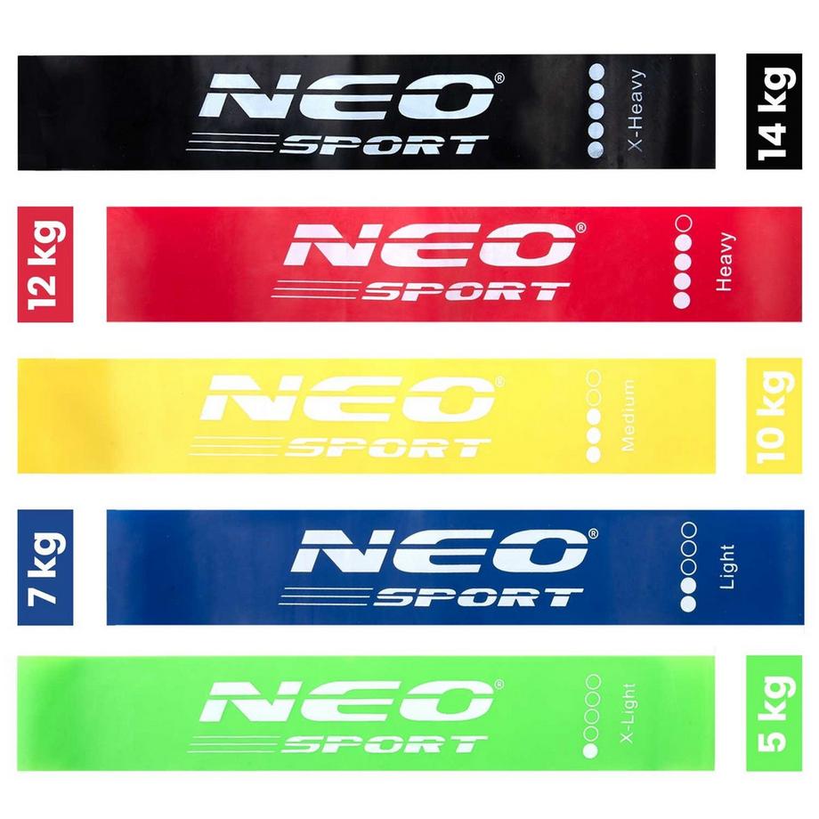B2X  Set con fasce da allenamento NS-959 Neo-Sport, 5 pz 