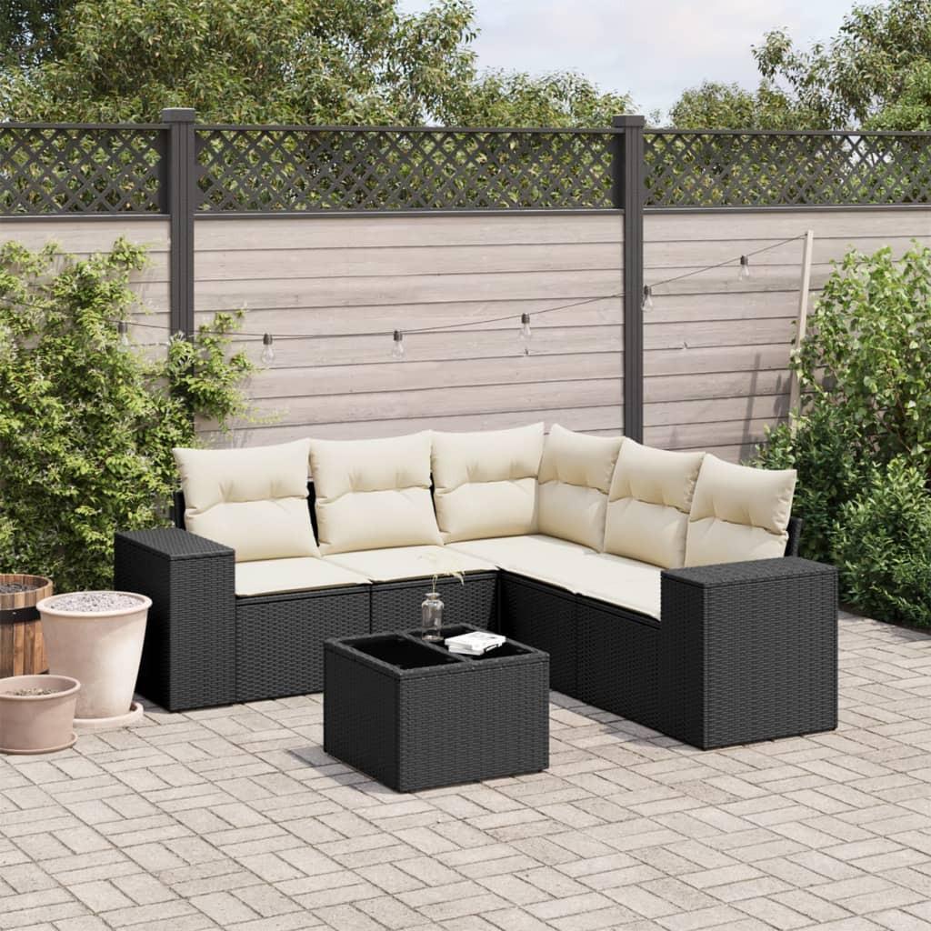 VidaXL set divano da giardino Polirattan  