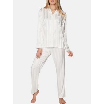 Pyjama tenue d'intérieur chemise et pantalon Satin Stripes